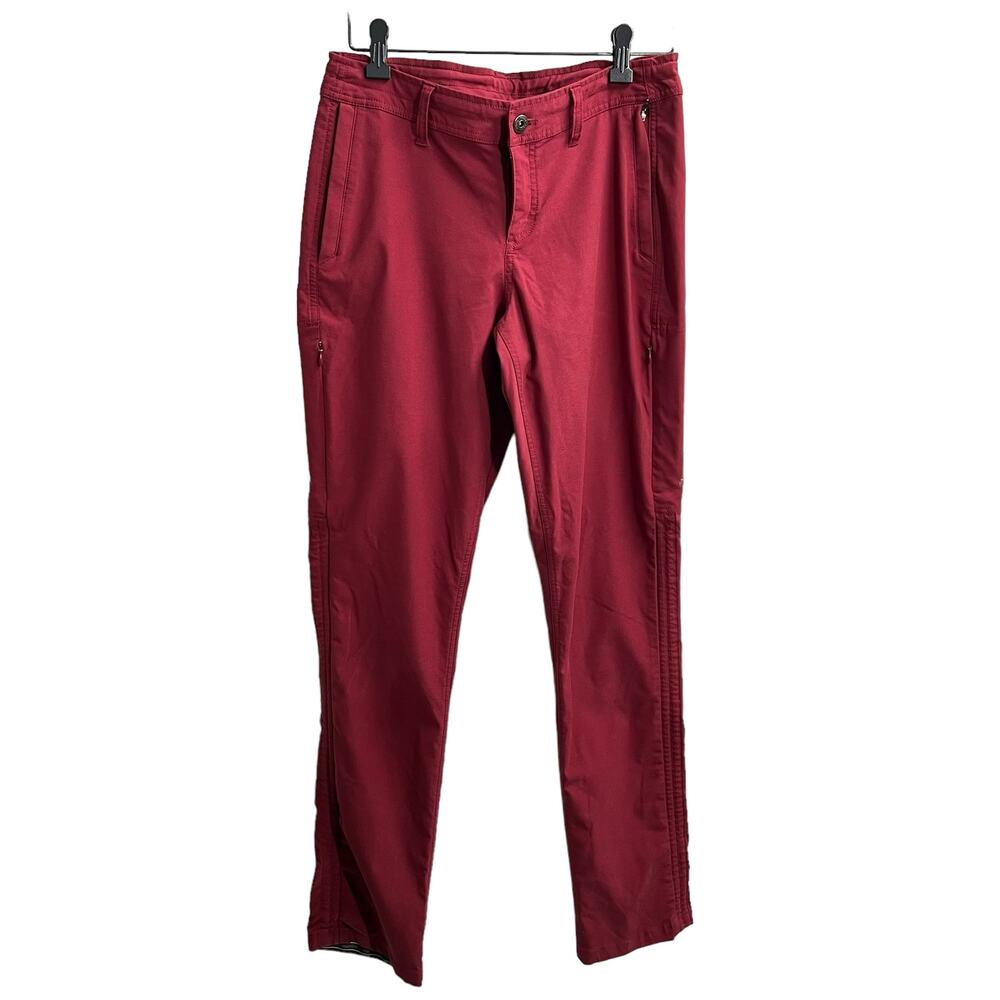 Kuhl Women's Performance Athleisure Pants Cranberry Red Multi Pockets Size 4